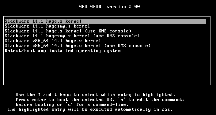 传统BIOS模式下GRUB2启动界面